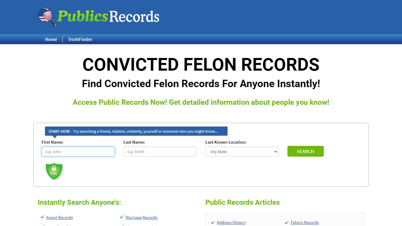 Find Convicted Felon Records For Anyone